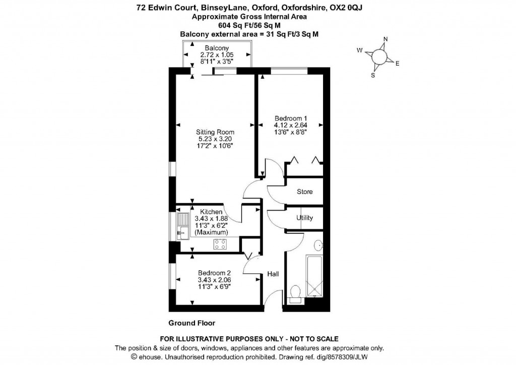 Floorplans For Binsey Lane, Oxford