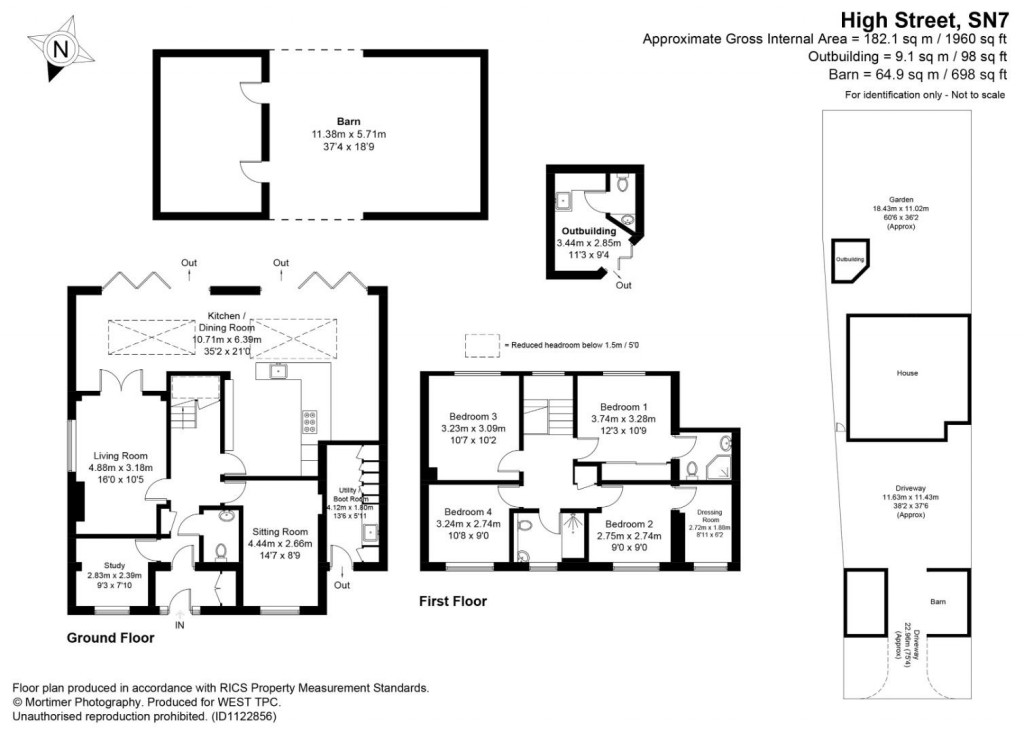Floorplans For High Street, Hinton Waldrist