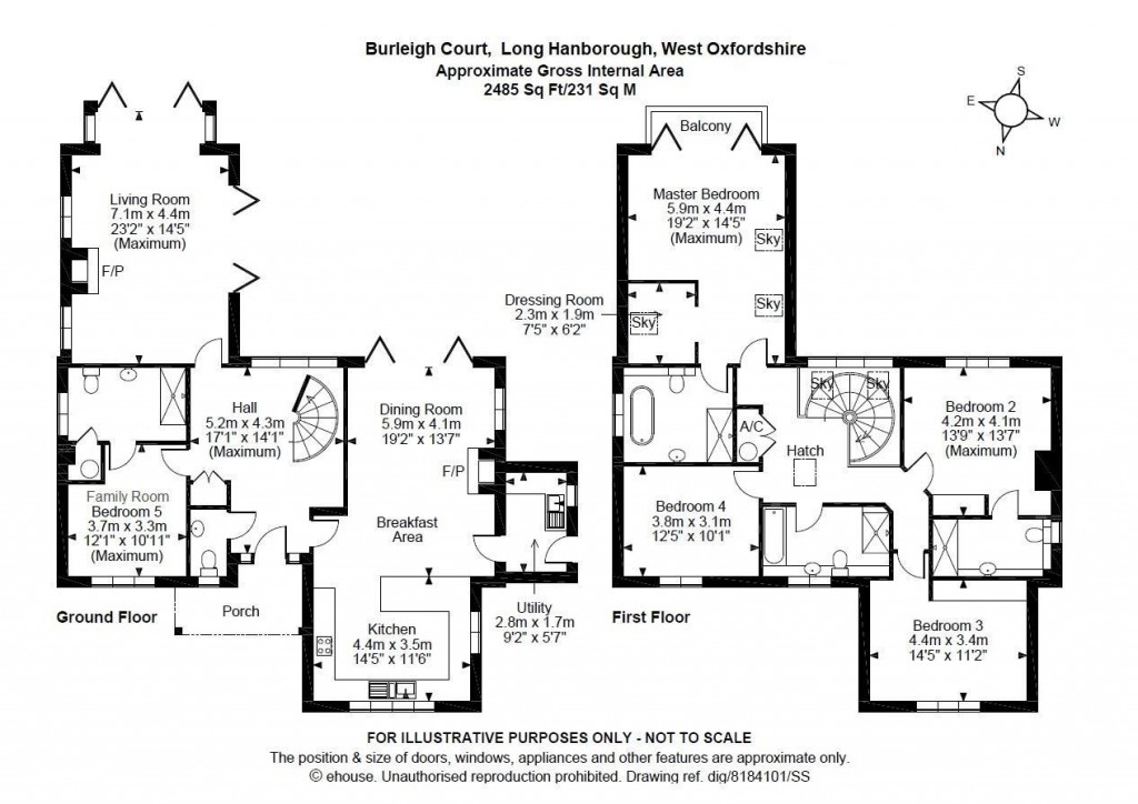 Floorplans For Long Hanborough, Oxfordshire
