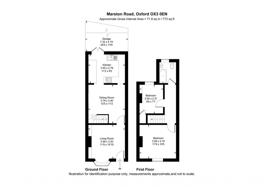 Floorplans For Edgeway Road, Marston, Oxford