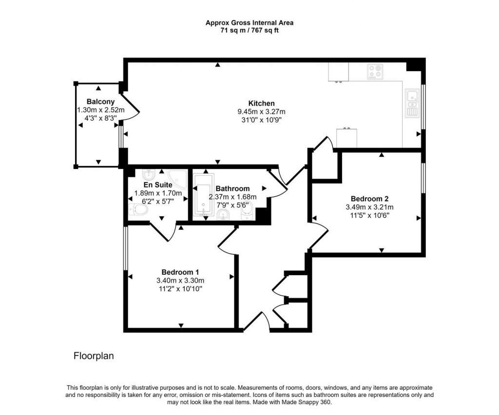 Floorplans For Spire View, 120 Crescent Road, Cowley