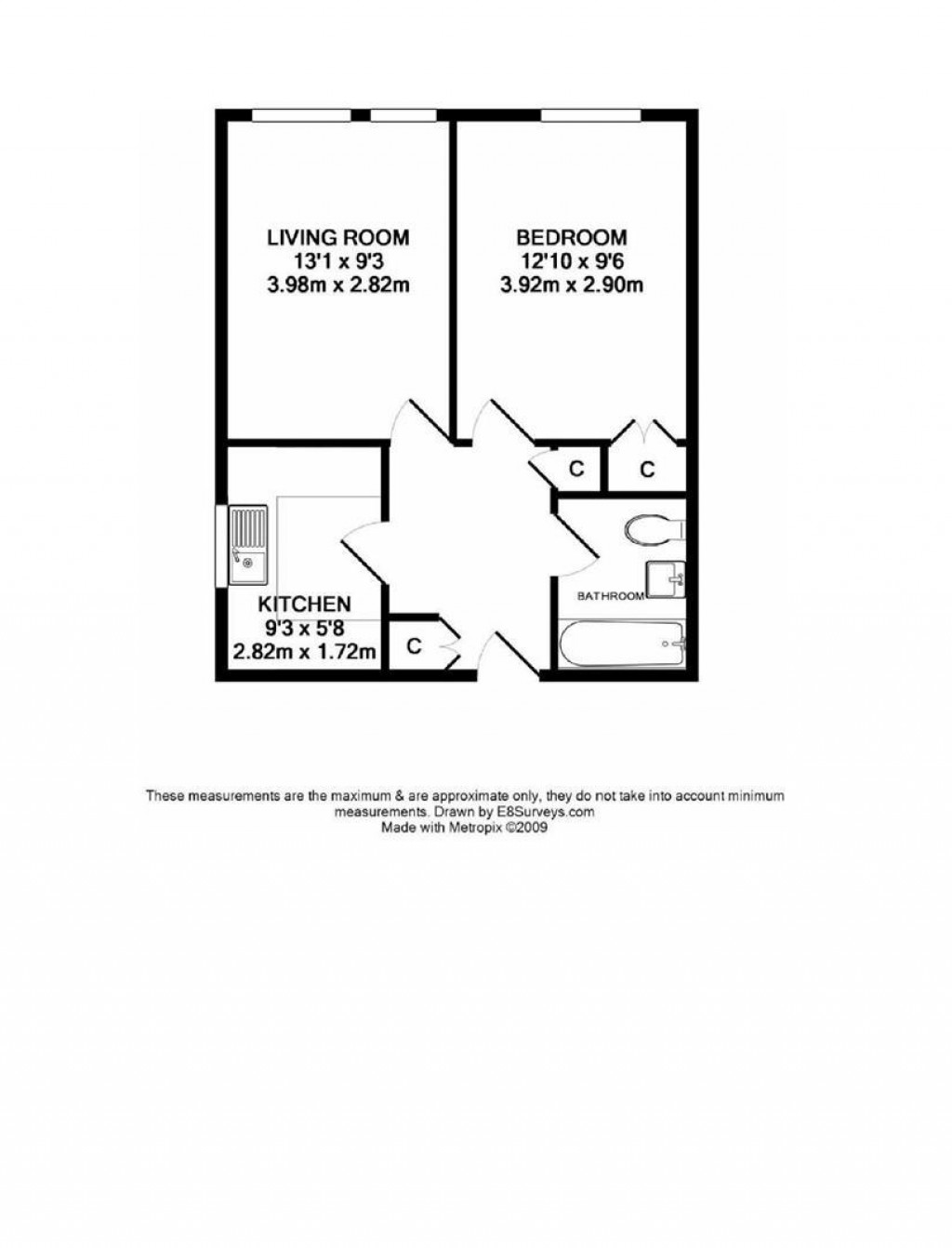 Floorplans For Flat 6 Martin Court, Middle Way, Summertown