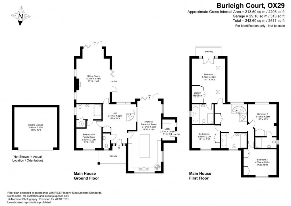 Floorplans For Long Hanborough, Nr. Witney