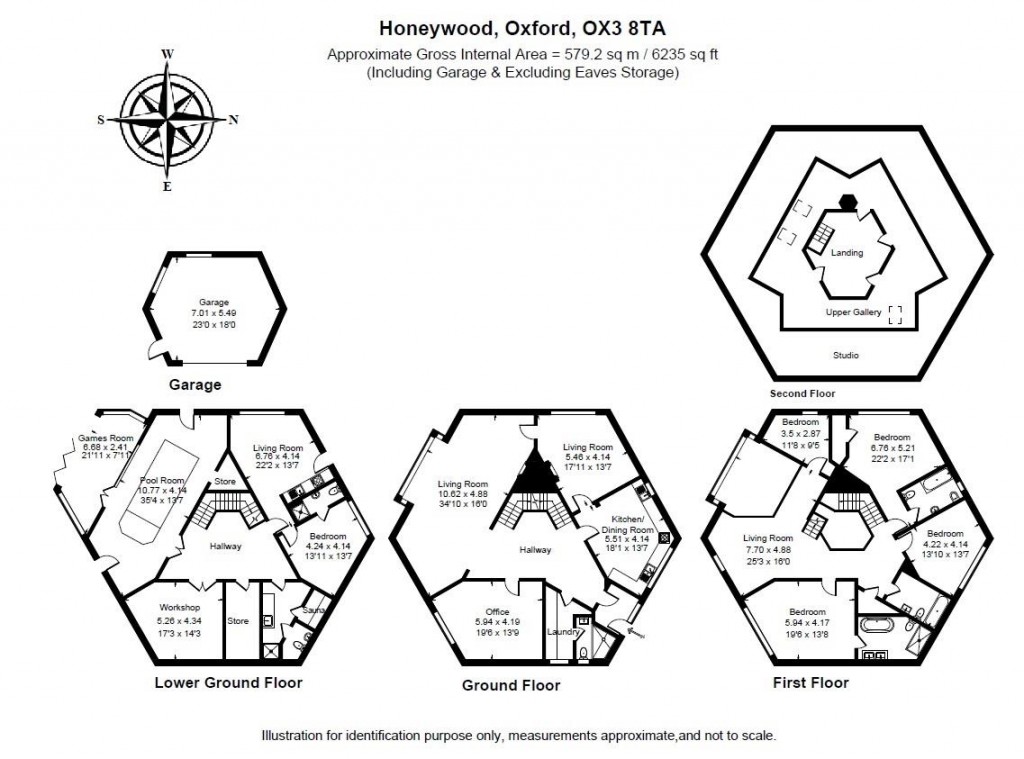 Floorplans For Old Road, Headington, Oxford