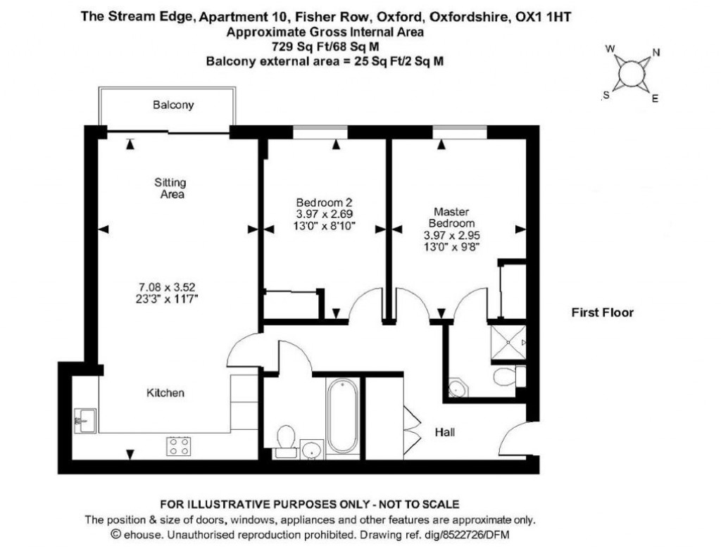 Floorplans For The Stream Edge, Fisher Walk, Oxford