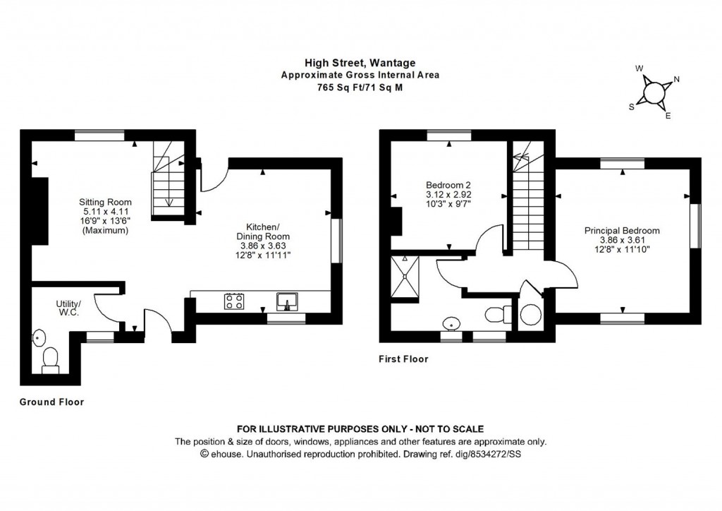 Floorplans For Dobbins, 1 High Street, Childrey