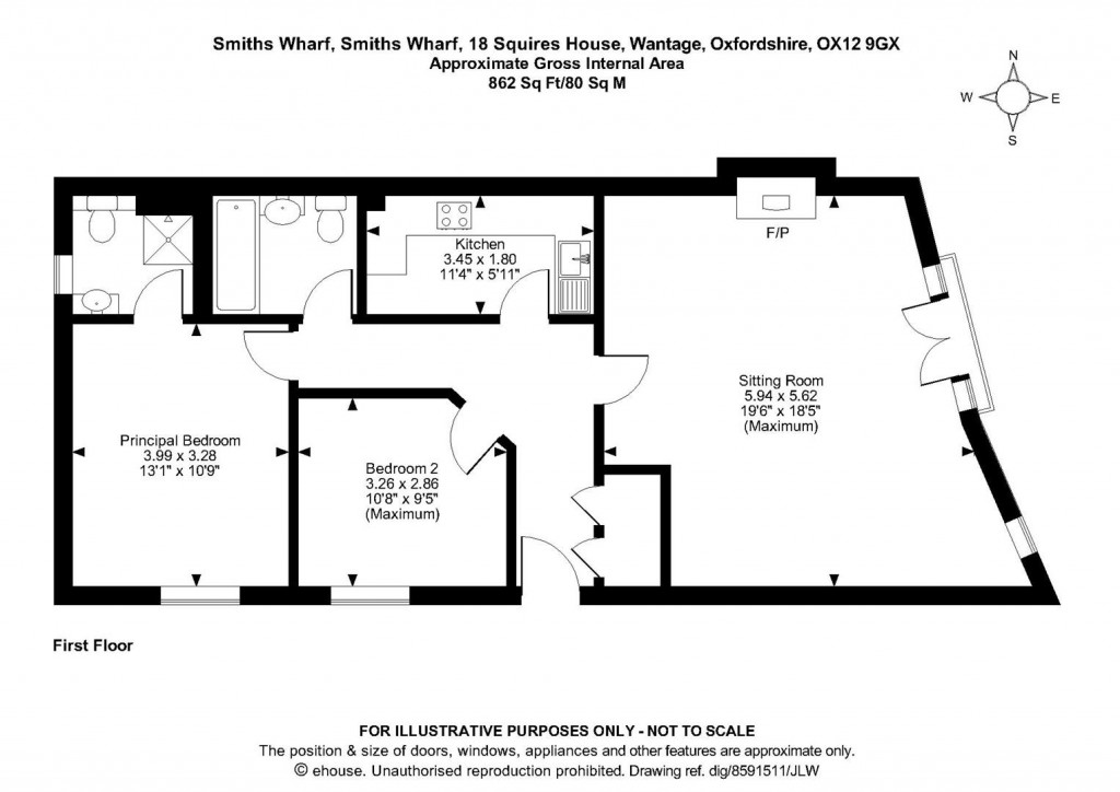 Floorplans For Squires House, Smiths Wharf, Wantage