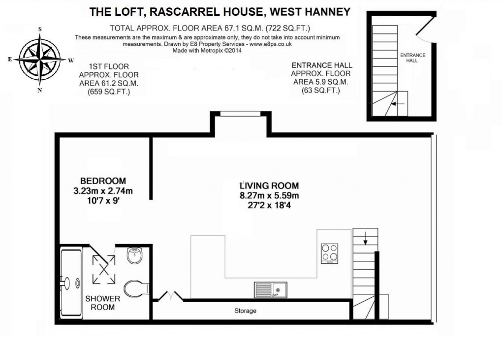 Floorplans For The Loft, Rascarrel House, Main Street