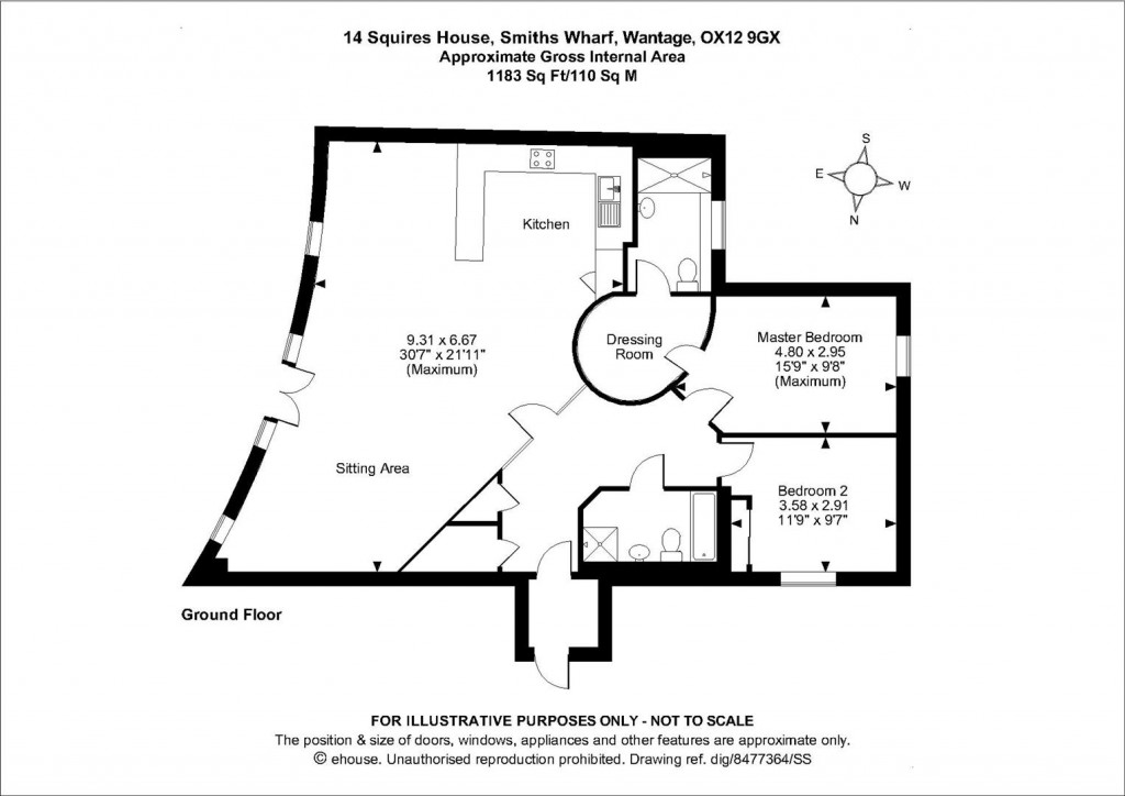Floorplans For Squires House, Smiths Wharf, Wantage