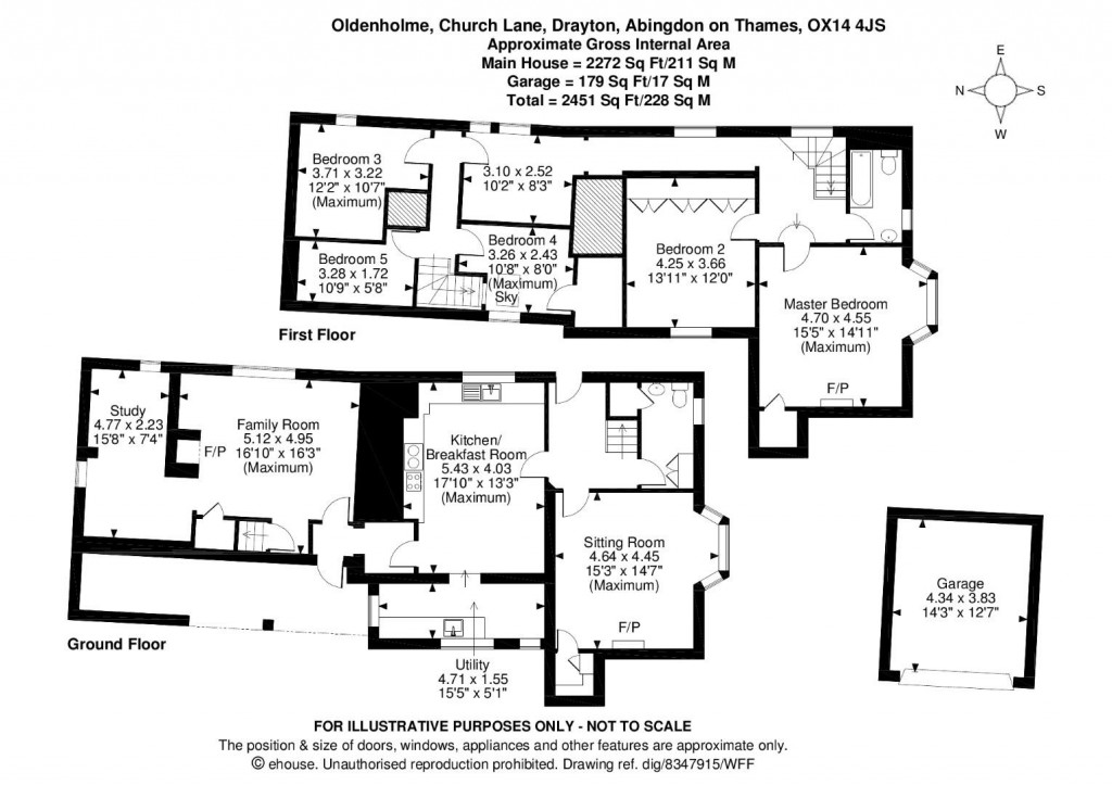 Floorplans For Church Lane, Drayton, Nr Abingdon