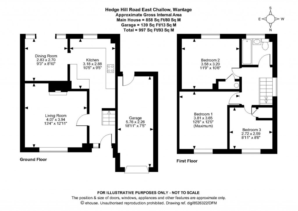 Floorplans For Hedge Hill Road, East Challow, Wantage