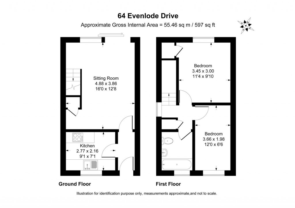 Floorplans For Evenlode Drive, Didcot