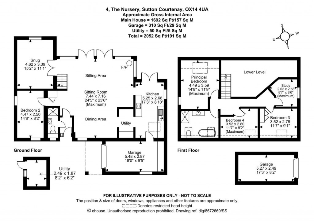 Floorplans For Sutton Courtenay, Nr. Abingdon on Thames