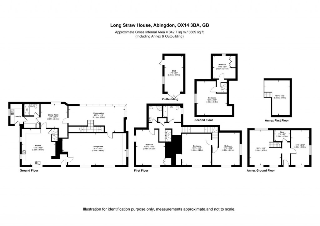 Floorplans For Lower Radley, Nr. Abingdon on Thames