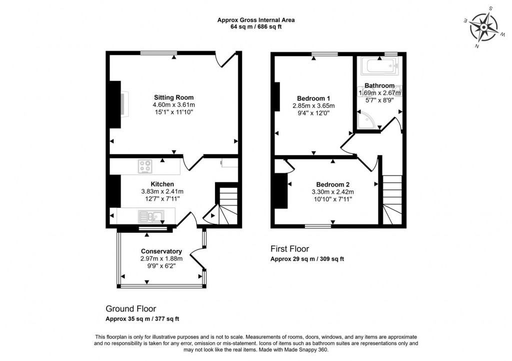 Floorplans For Weston Cottages, Buscot Wick, Faringdon