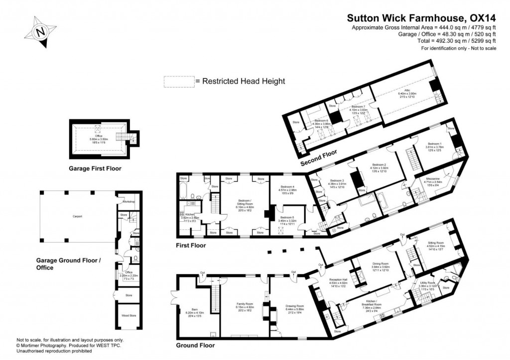 Floorplans For Sutton Wick farm House, Sutton Wick, Nr. Abingdon on Thames