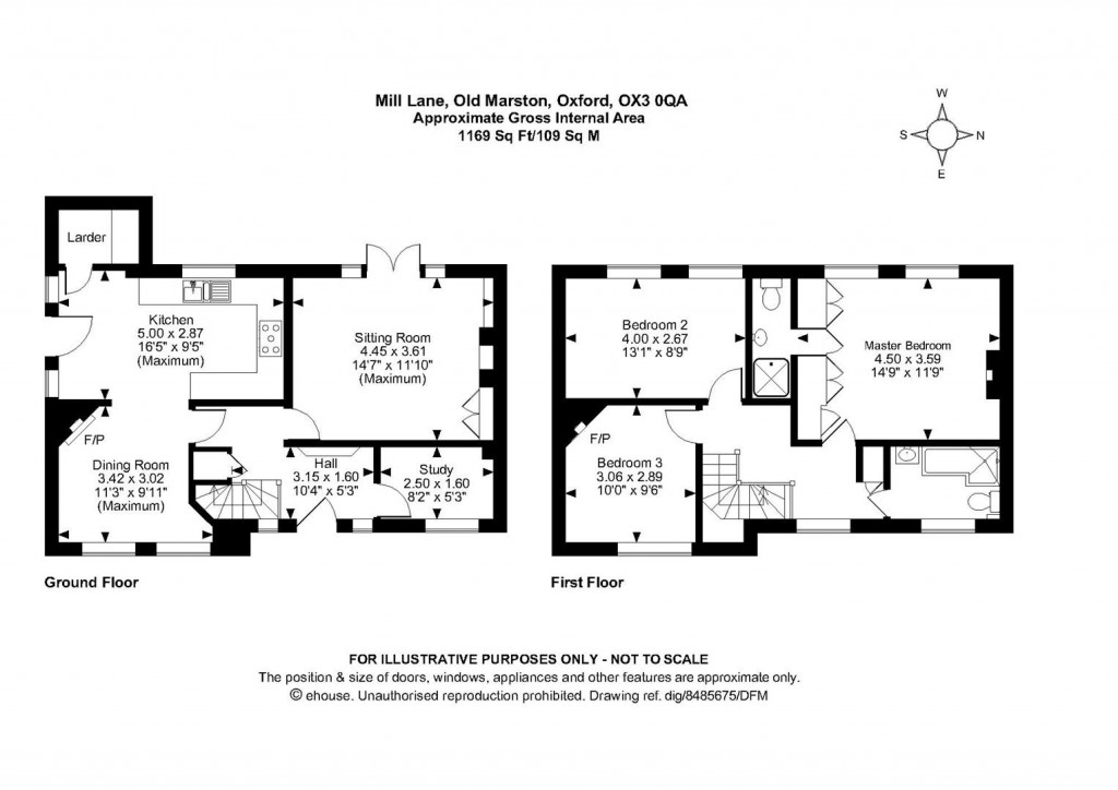 Floorplans For Mill Lane, Old Marston Village, Oxford