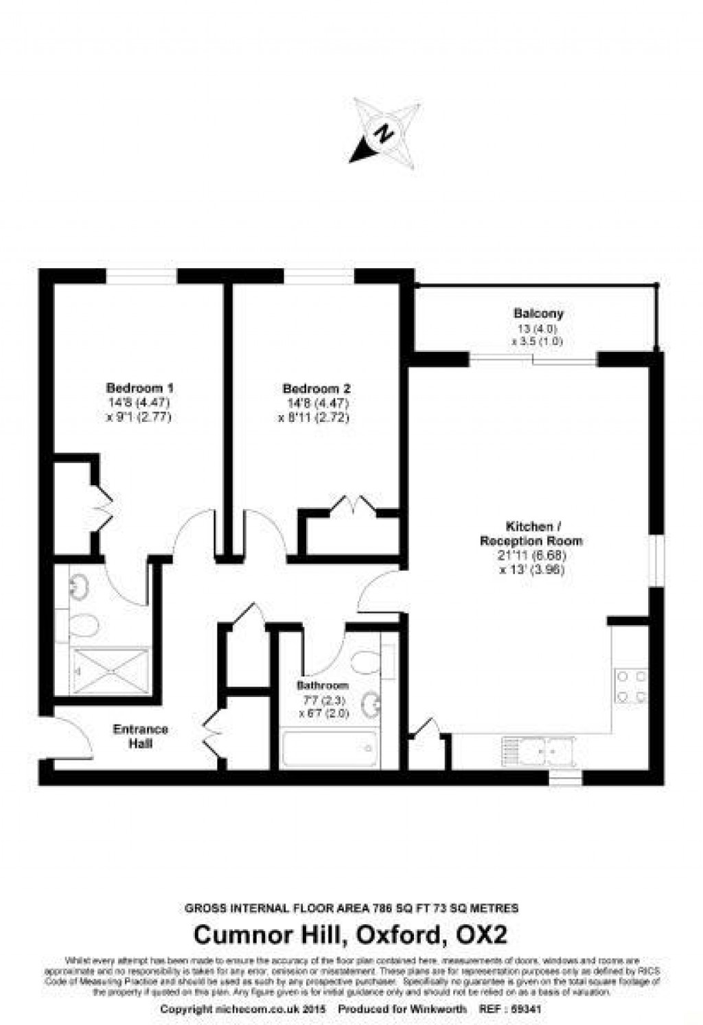 Floorplans For Mortimer Court, 66 Cumnor Hill, Oxford