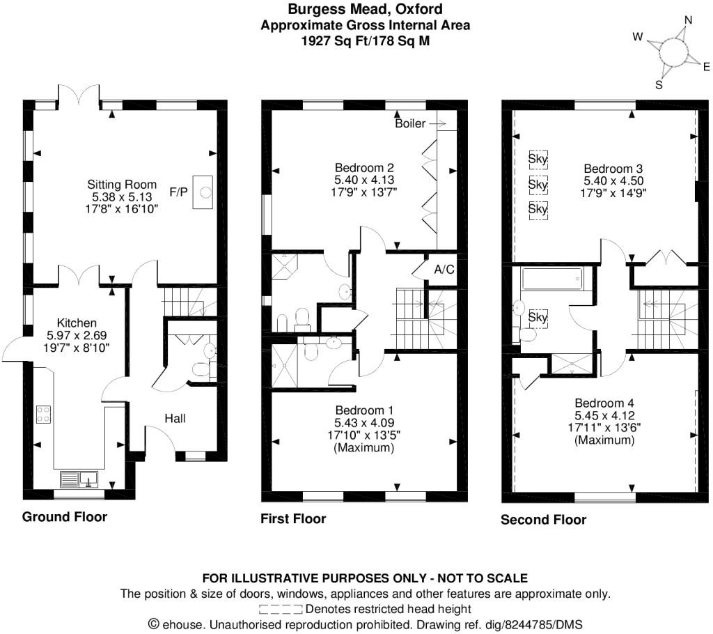 Floorplans For Burgess Mead, Walton Manor, Oxford