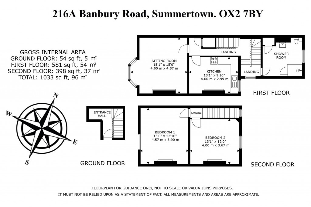 Floorplans For Banbury Road, Summertown, Oxford