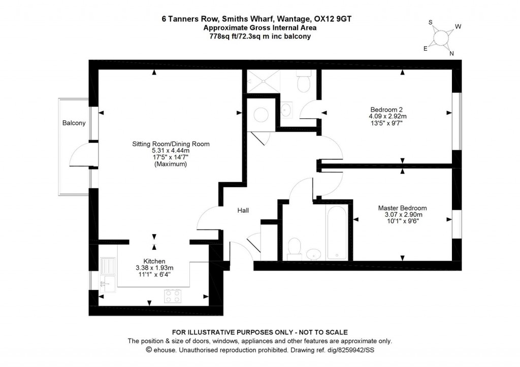 Floorplans For Tanners Row, Smiths Wharf, Wantage